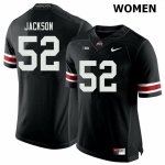 Women's Ohio State Buckeyes #52 Antwuan Jackson Black Nike NCAA College Football Jersey Super Deals WWX6244ML